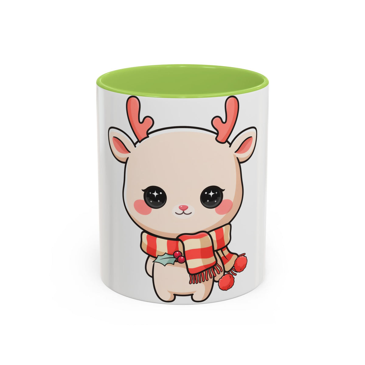 Kawaii Reindeer Christmas Mug for Holiday Fans