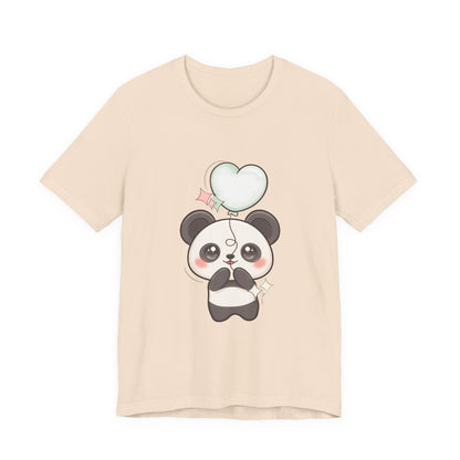 Kawaii Panda T-Shirt with Floating Balloon