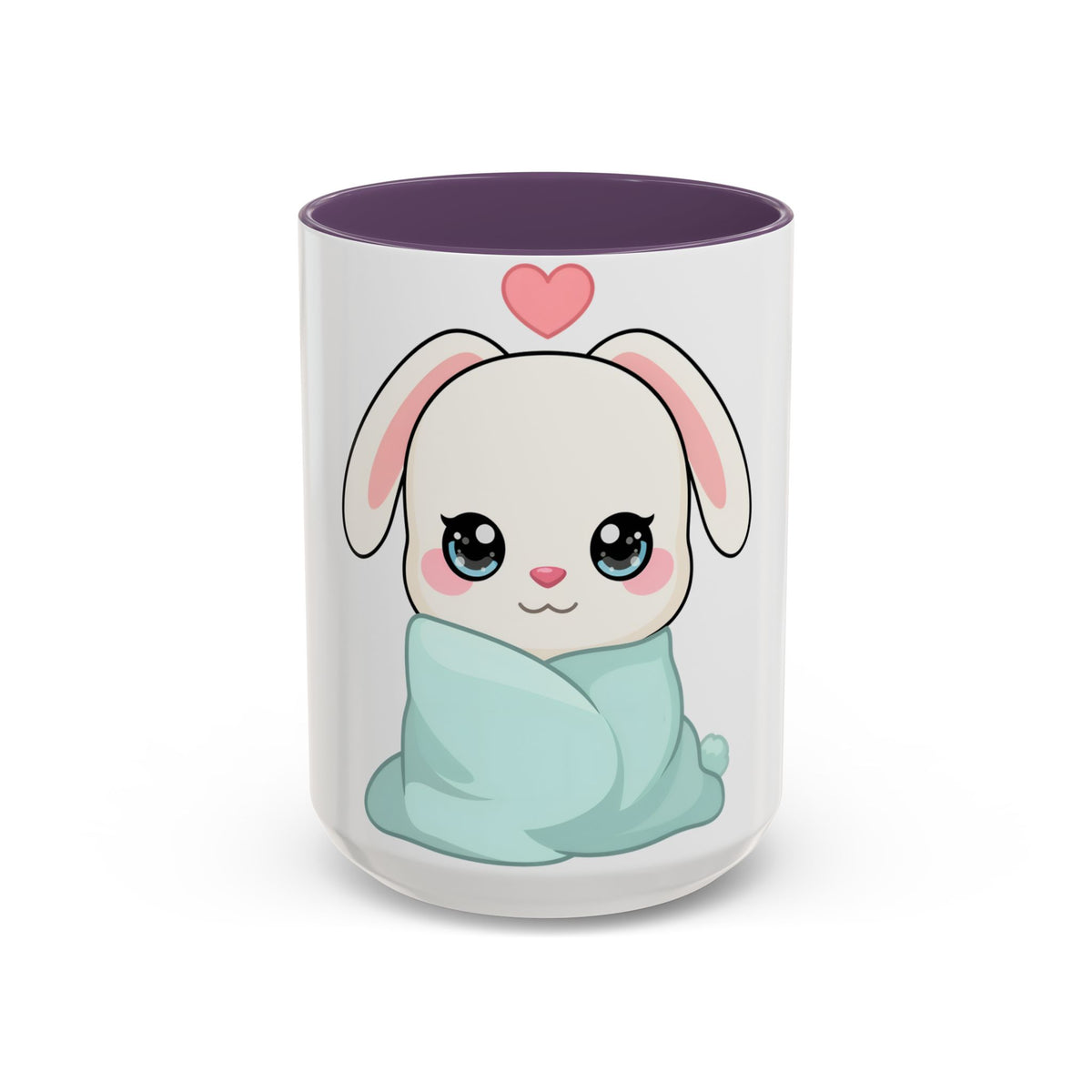 Kawaii Bunny Accent Coffee Mug for Cozy Moments