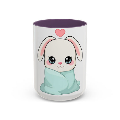 Kawaii Bunny Accent Coffee Mug for Cozy Moments