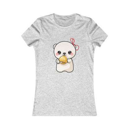 Kawaii Polar Bear Christmas Tee for Women