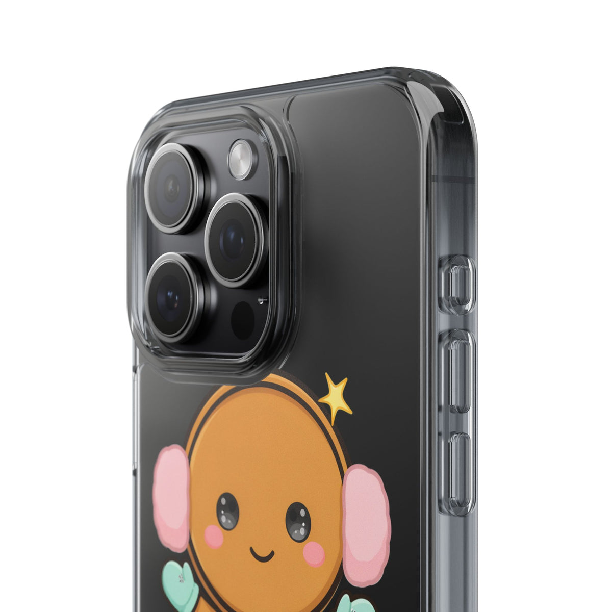 Kawaii Gingerbread Phone Case, Cute Winter Character
