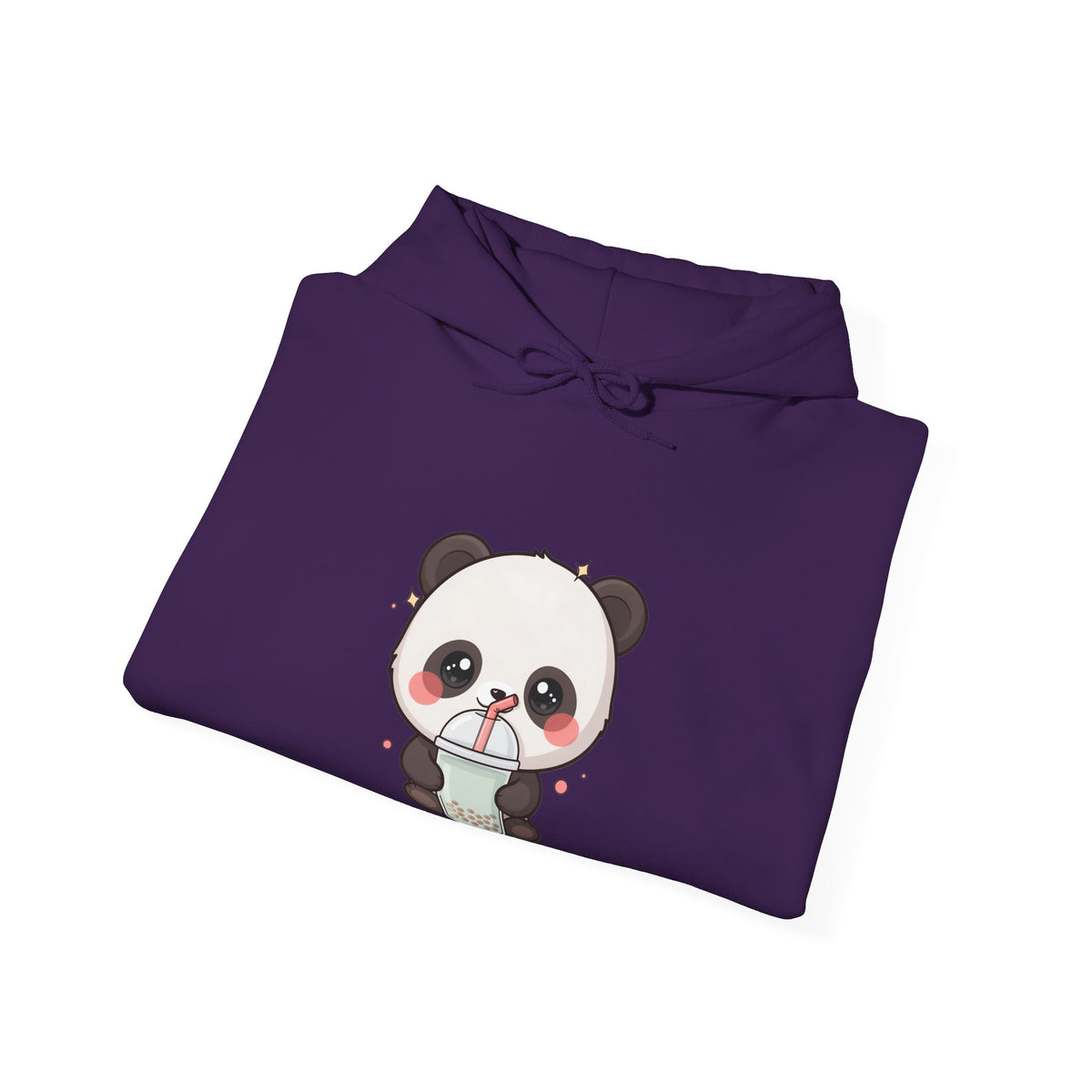 Bubble Tea Panda Hoodie, Kawaii Chibi Boba Sweatshirt