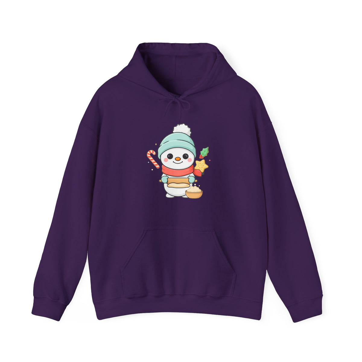 Christmas Snowman Hoodie for Cozy Cookie-Baking Cheer