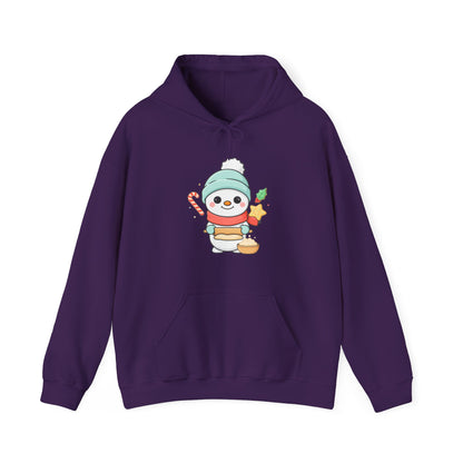 Christmas Snowman Hoodie for Cozy Cookie-Baking Cheer