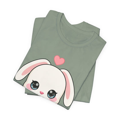 Cozy Bunny T-Shirt, Kawaii Blanket Bunny Tee