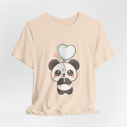 Kawaii Panda T-Shirt with Floating Balloon