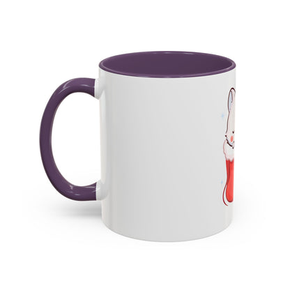 Kawaii Christmas Fox Accent Mug for Cozy Holiday Sips