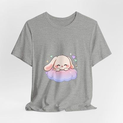 Kawaii Sleeping Bunny Tee, Cute Cloud Nap Unisex Shirt
