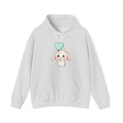 Kawaii Bunny Hoodie, Cute Balloon Rabbit Sweatshirt