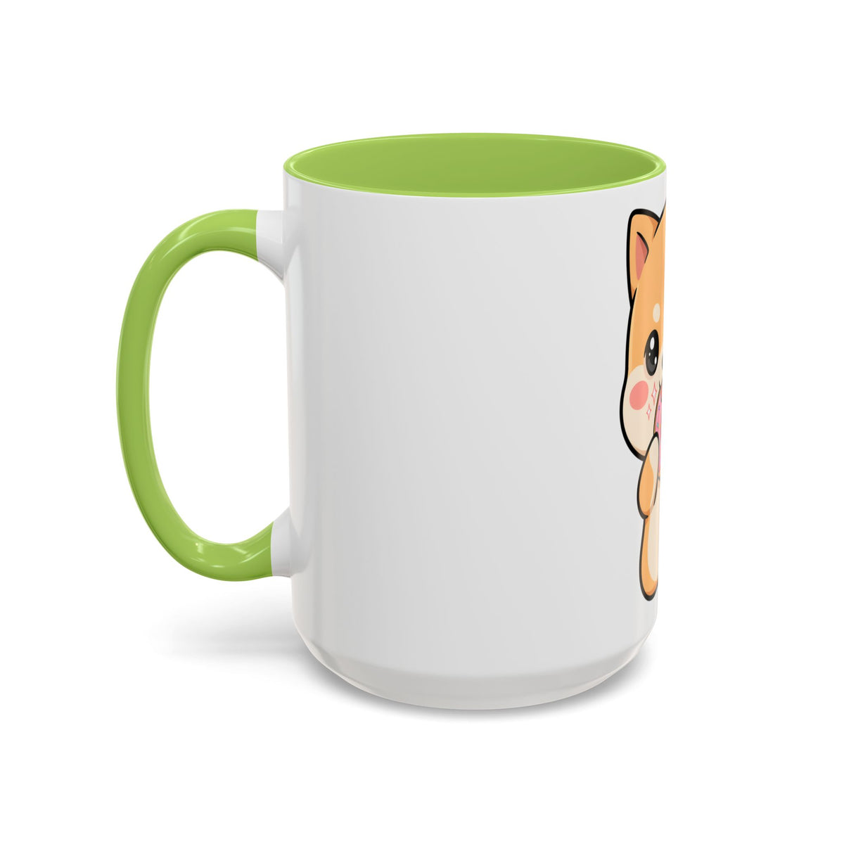 Shiba Inu Donut Mug, Kawaii Accent Coffee Mug