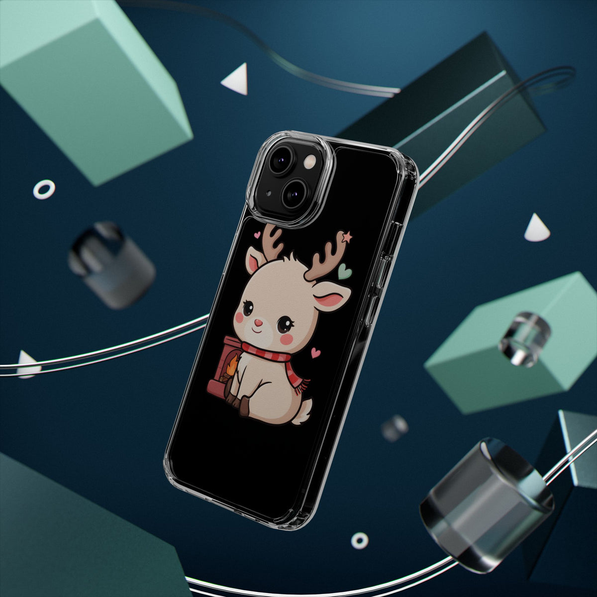 Kawaii Reindeer Phone Case for Cozy Holiday Cheer