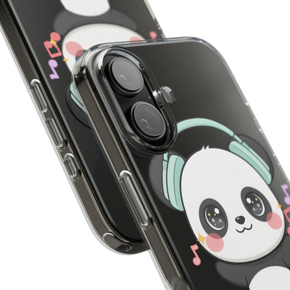 Kawaii Panda Phone Case with Headphones