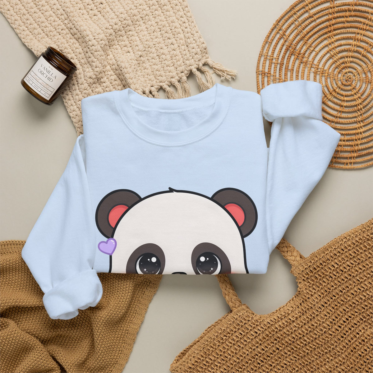 Cute Gamer Panda Sweatshirt for Cozy Gaming Nights