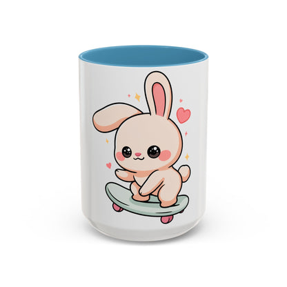 Kawaii Bunny Skateboard Mug – Cute Accent Coffee Mug