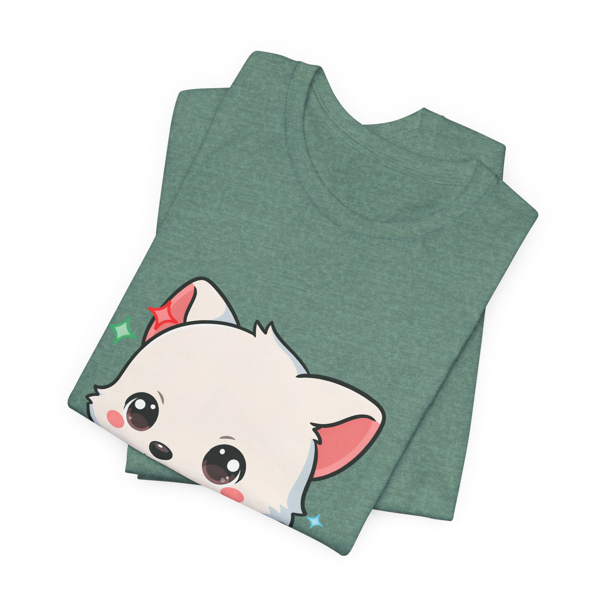 Kawaii Arctic Fox Christmas T-Shirt for Cute Holiday Fans