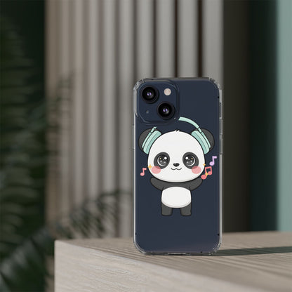 Kawaii Panda Phone Case with Headphones