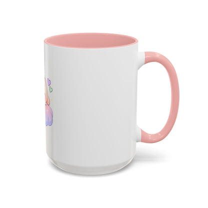 Kawaii Bunny Accent Coffee Mug, Dreamy Cute Animal Gift