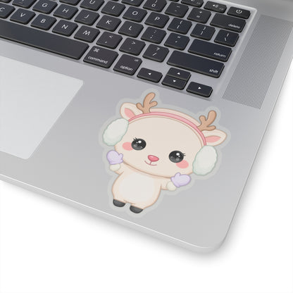 Kawaii Reindeer Sticker for Cozy Winter Cheer
