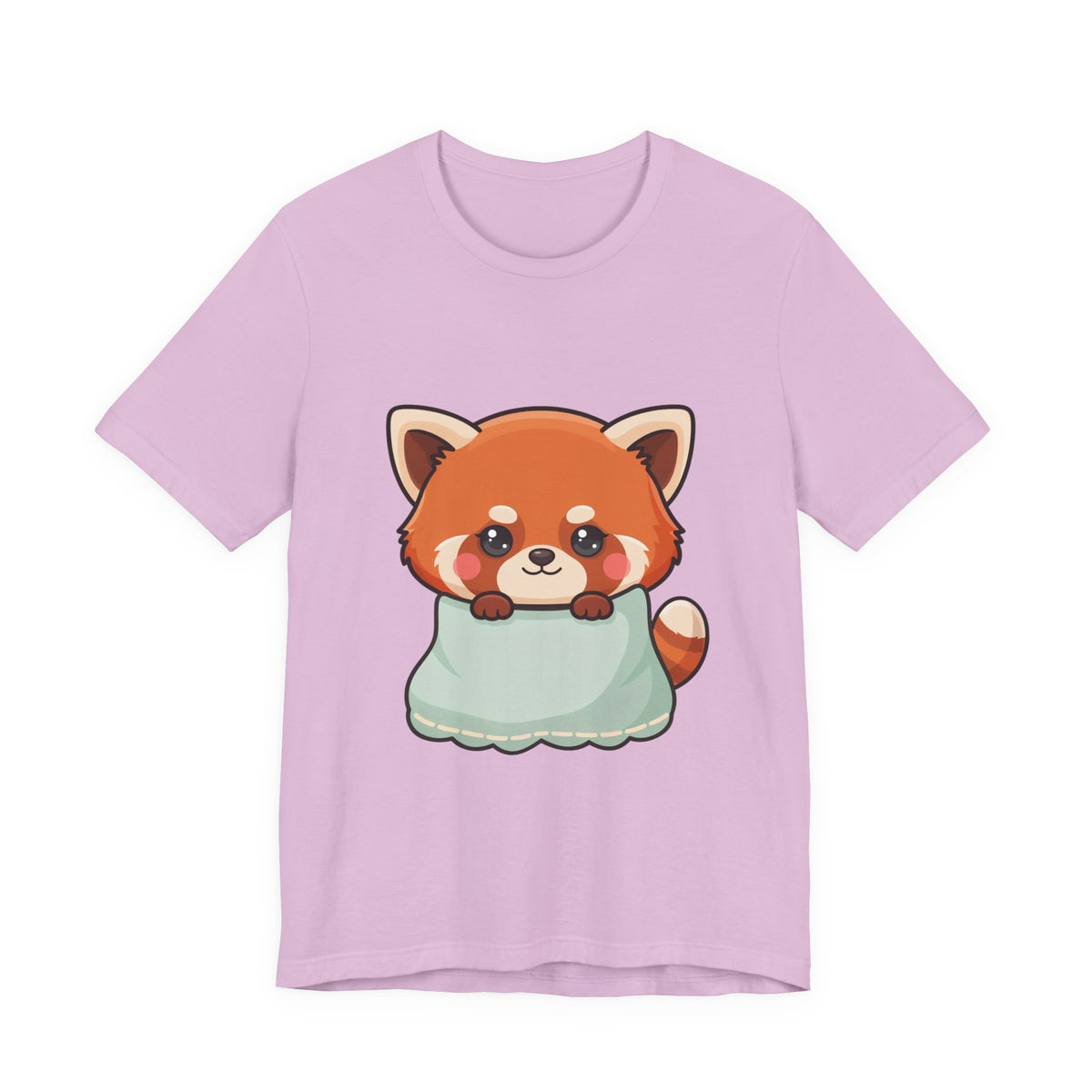 Kawaii Red Panda T-Shirt, Cozy Blanket Chibi Animal Tee