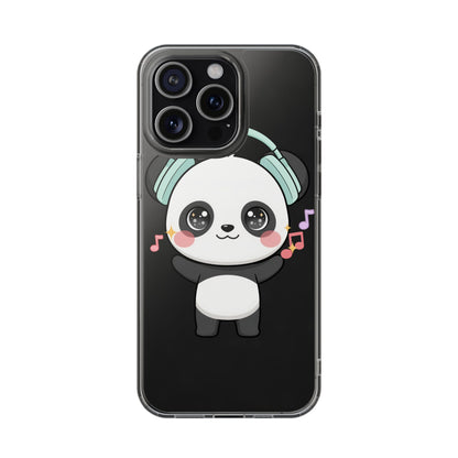 Kawaii Panda Phone Case with Headphones