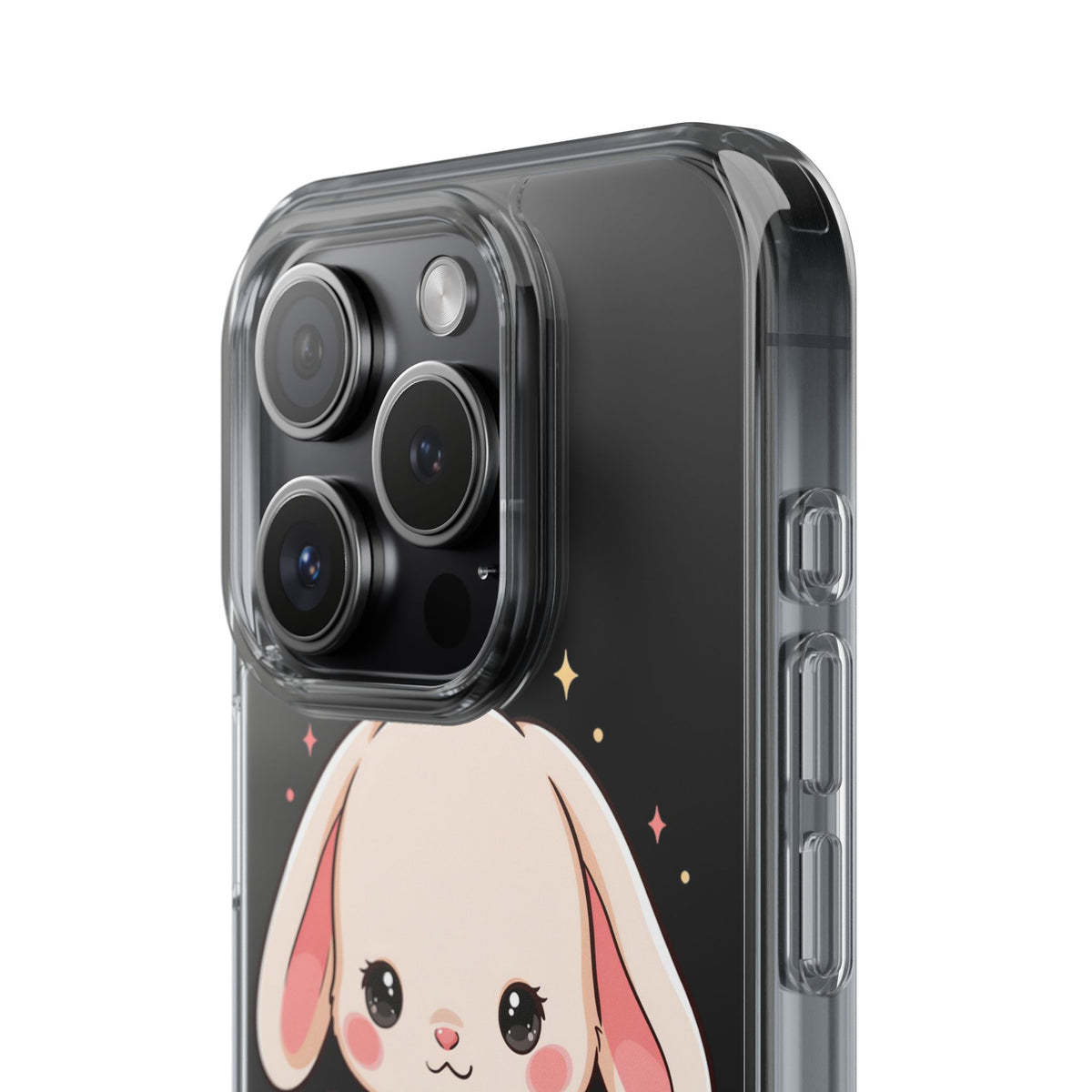 Kawaii Reading Bunny Clear Impact-Resistant Case