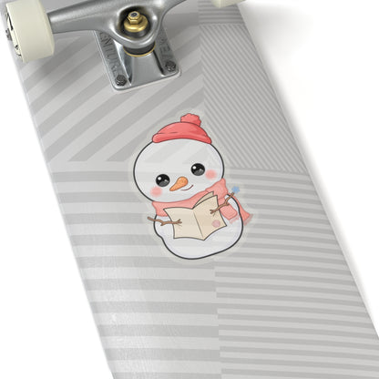 Kawaii Snowman Sticker for a Cozy Holiday Desk