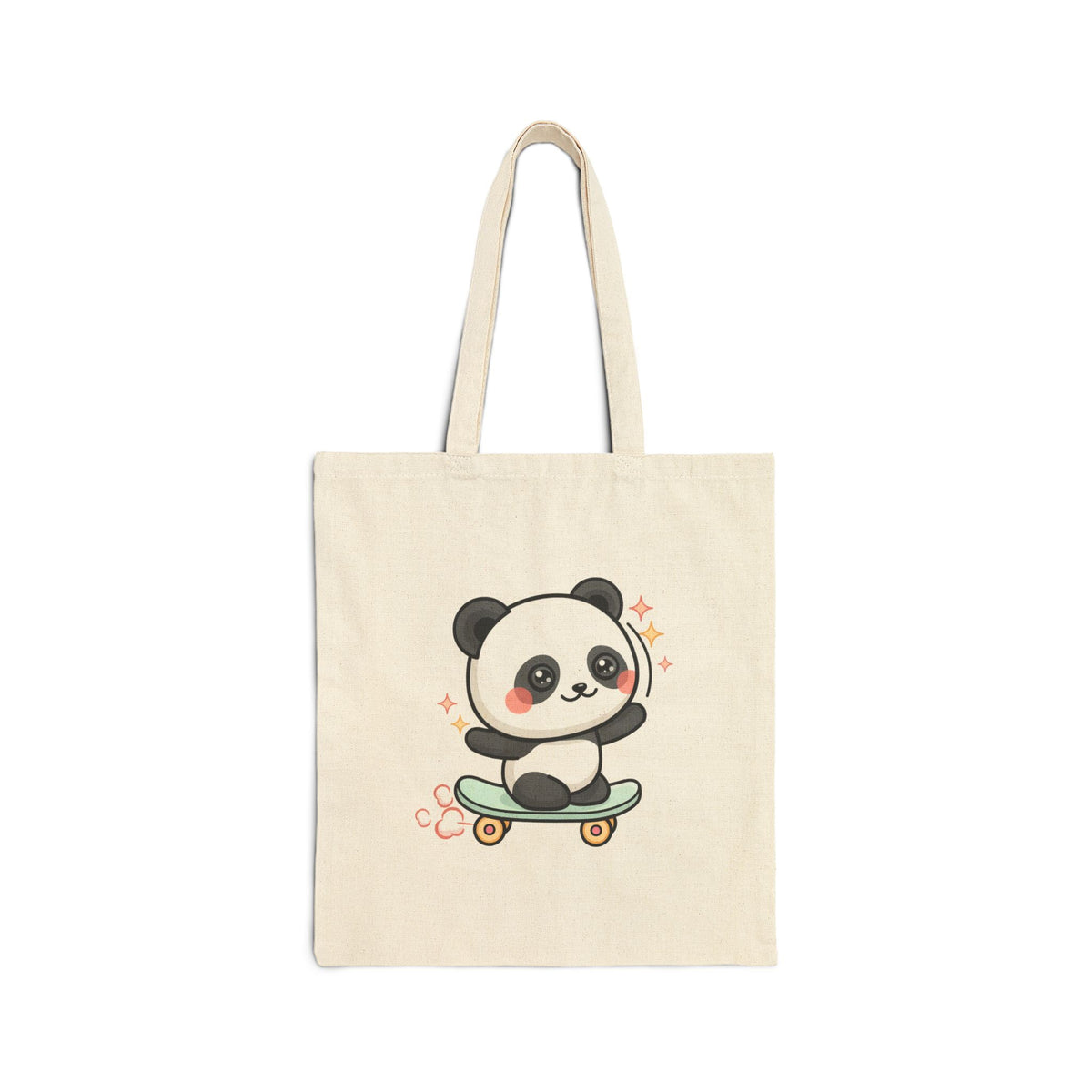 Kawaii Panda Tote Bag for Skateboarding Fans