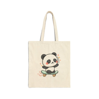 Kawaii Panda Tote Bag for Skateboarding Fans