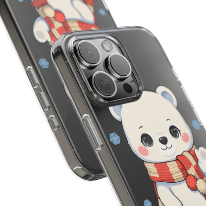 Kawaii Polar Bear Phone Case – Cozy Christmas Cub