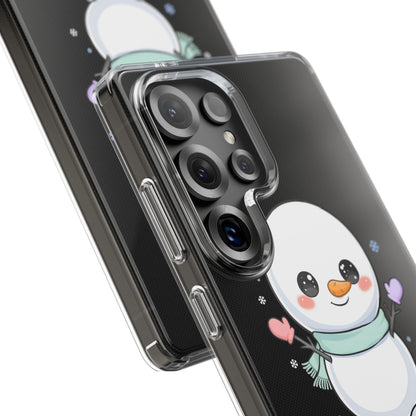 Kawaii Snowman Clear Impact-Resistant Case