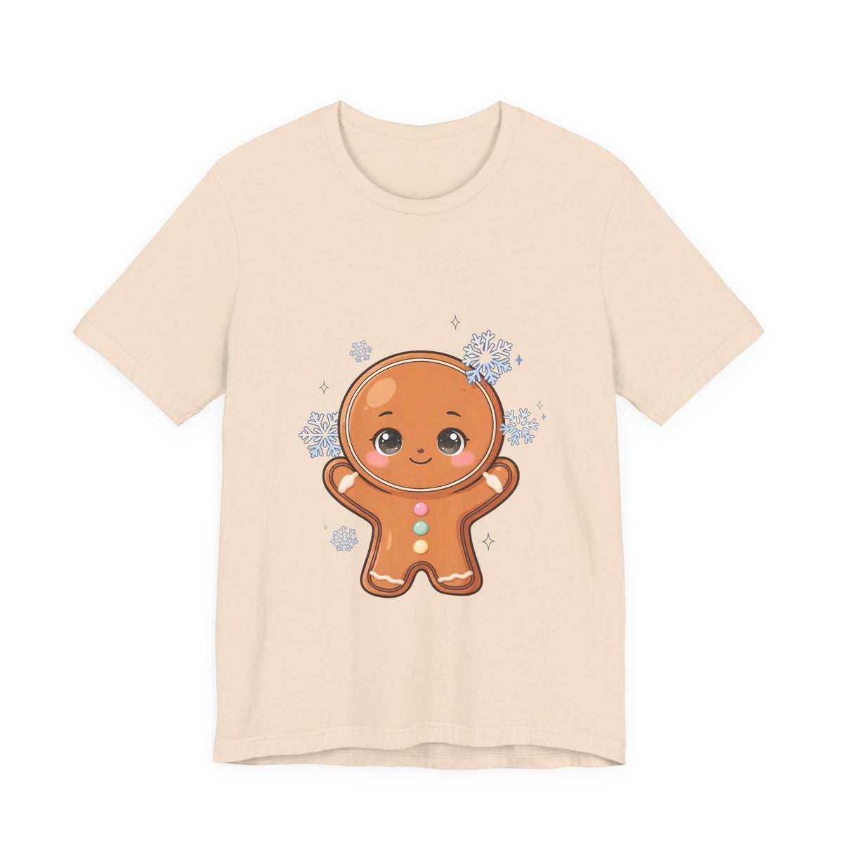Kawaii Gingerbread Man T-Shirt for a Cozy Christmas Mood