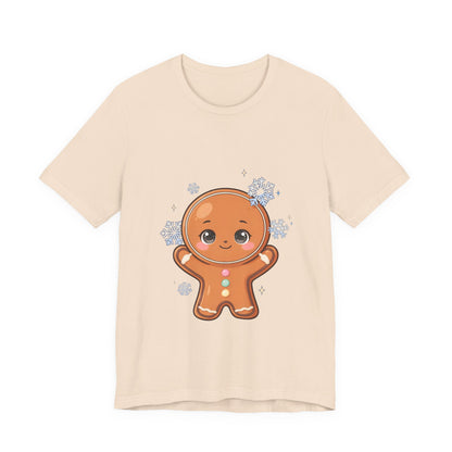 Kawaii Gingerbread Man T-Shirt for a Cozy Christmas Mood