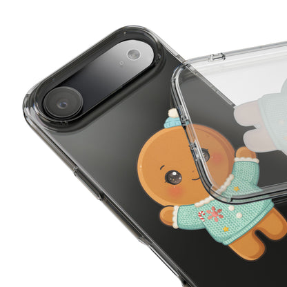 Kawaii Gingerbread Phone Case, Cute Christmas Sweater Cookie