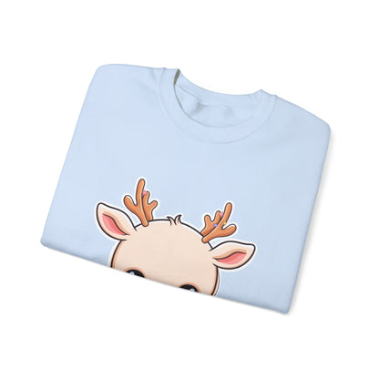 Kawaii Reindeer Christmas Sweatshirt for Cozy Holiday Evenings