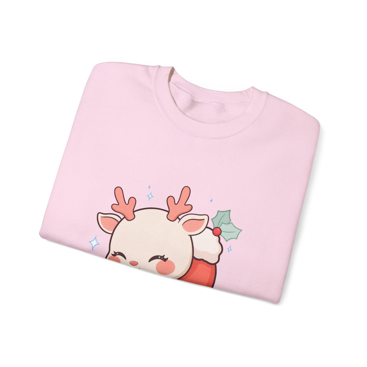 Christmas Reindeer Sweatshirt, Kawaii Stocking Holiday Gift