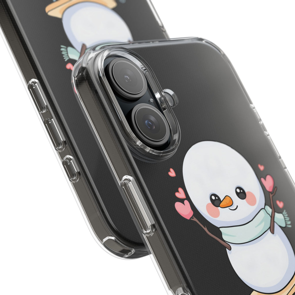 Kawaii Snowman Phone Case, Cute Winter Cheer