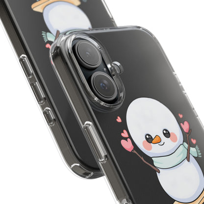 Kawaii Snowman Phone Case, Cute Winter Cheer