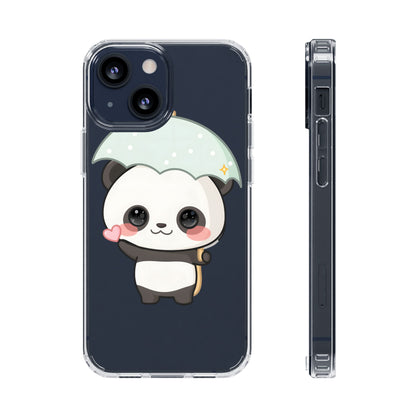 Kawaii Panda Clear Impact-Resistant Phone Case