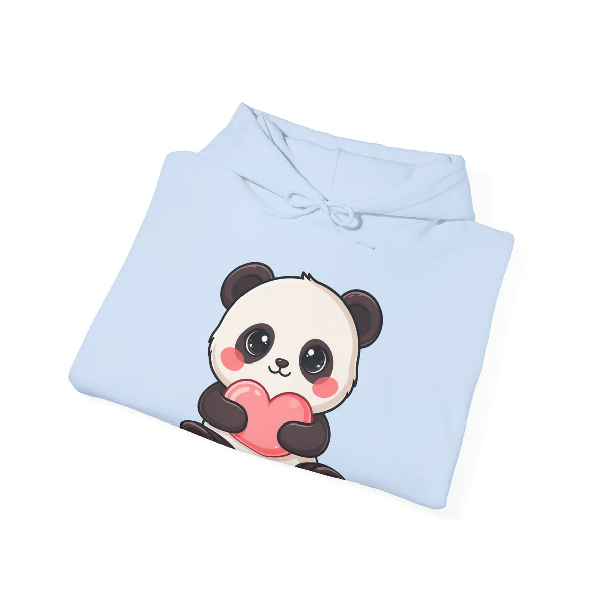 Kawaii Panda Hoodie, Cute Heart Hug Unisex Sweatshirt