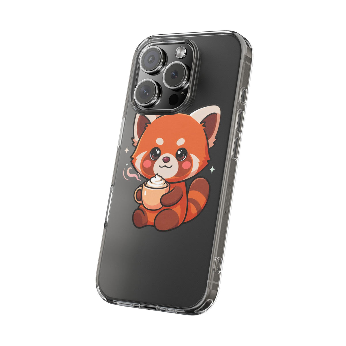 Kawaii Red Panda Phone Case with Latte