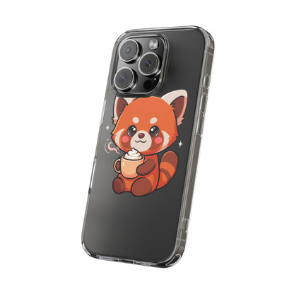 Kawaii Red Panda Phone Case with Latte