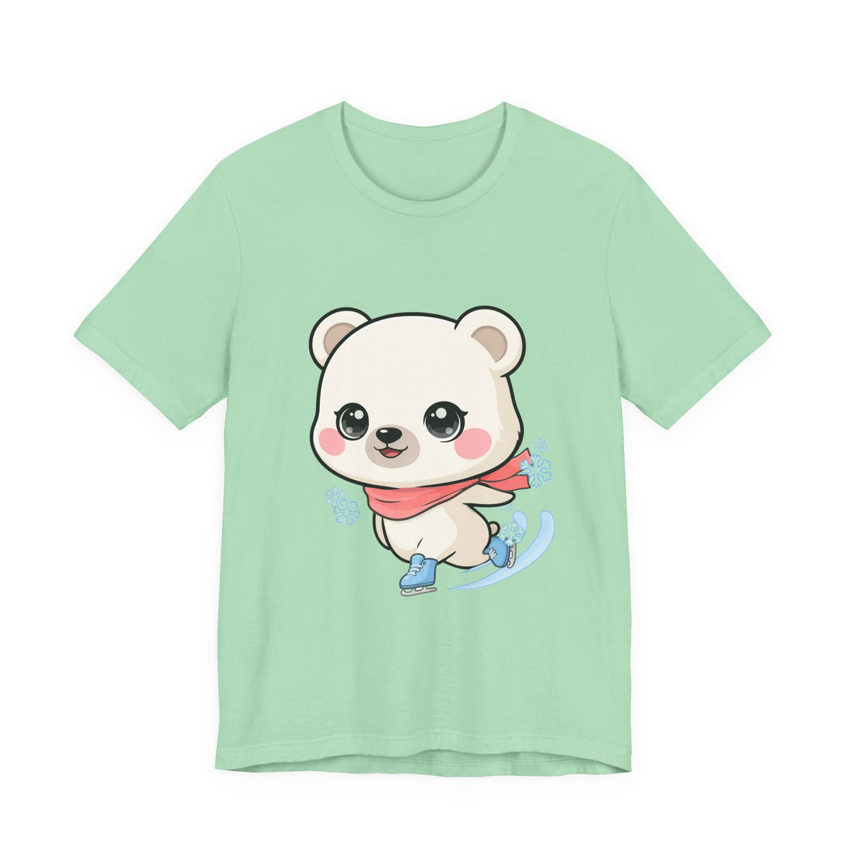 Kawaii Ice Skating Polar Bear Tee for Winter Gift Giving