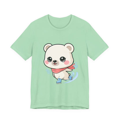 Kawaii Ice Skating Polar Bear Tee for Winter Gift Giving