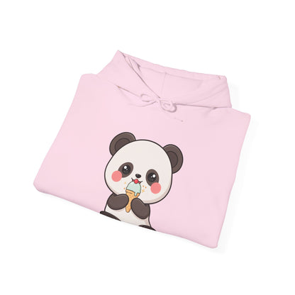 Kawaii Panda Ice Cream Hoodie, Cute Chibi Sweatshirt