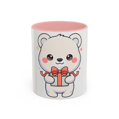 Kawaii Polar Bear Mug, Cute Gift Accent Coffee Mug