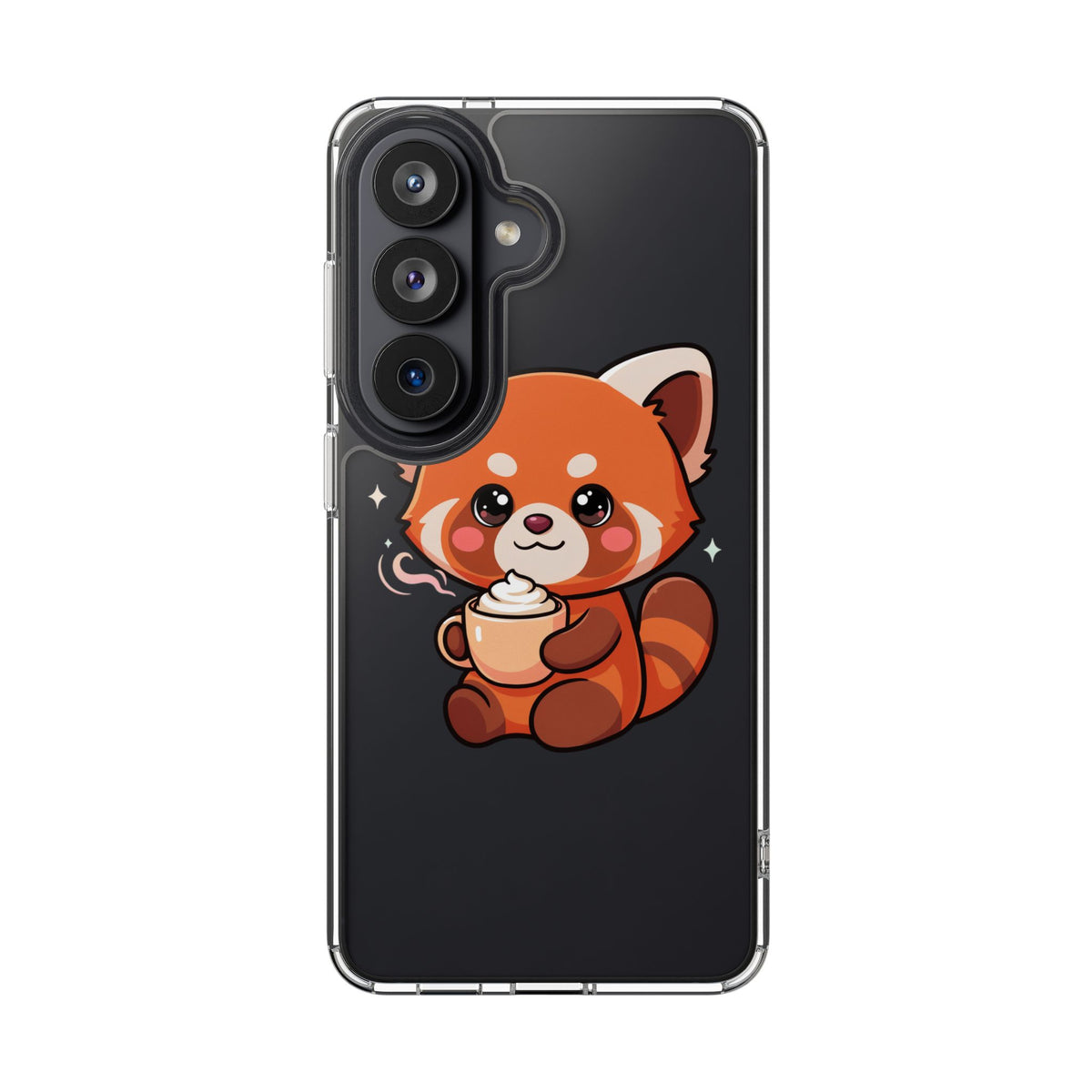 Kawaii Red Panda Phone Case with Latte