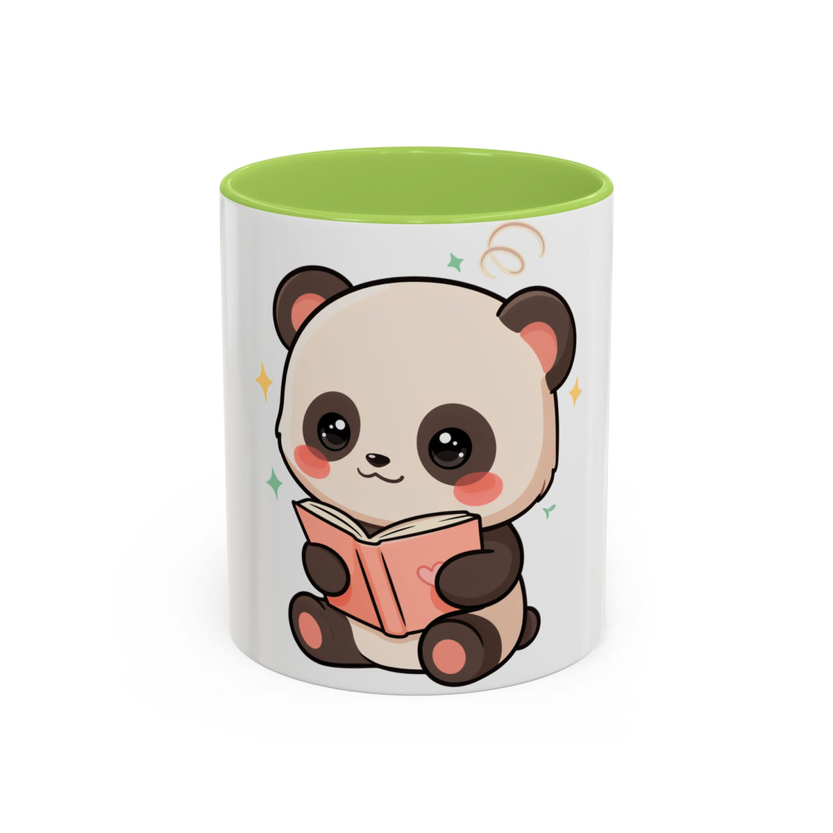 Kawaii Panda Reading Mug, Cute Book Lover Coffee Cup