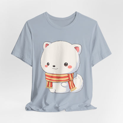 Kawaii Arctic Fox Christmas Tee for Cute Holiday Fans