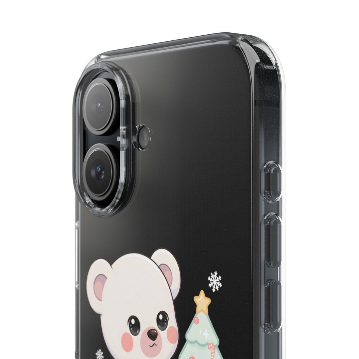 Christmas Polar Bear Phone Case, Kawaii Holiday Accessory